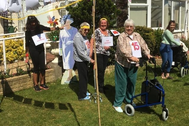 Staff and residents at Highgrove House in Worthing had a great time doing their 2.6 challenge