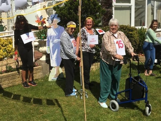 Staff and residents at Highgrove House in Worthing had a great time doing their 2.6 challenge