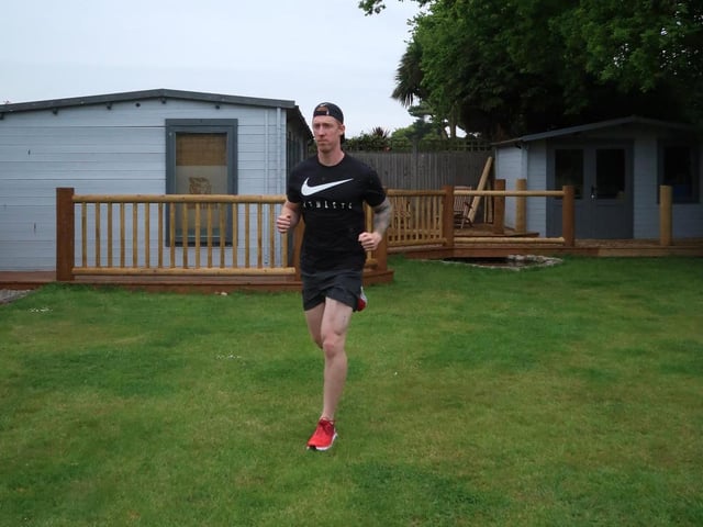 Aldwick personal trainer Rob Dunlop attempted to raise £1,000 for St Richard’s Hospital by completing the Ironman triathlon in his garden.  https://www.chichester.co.uk/health/coronavirus/personal-trainer-attempt-ironman-triathlon-his-garden-raise-ps1000-st-richards-hospital-2559997