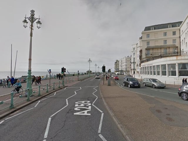 1. The A259 in Brighton and Hove - 456 accidents