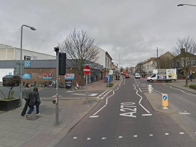 The A270 in Brighton and Hove - 386 accidents