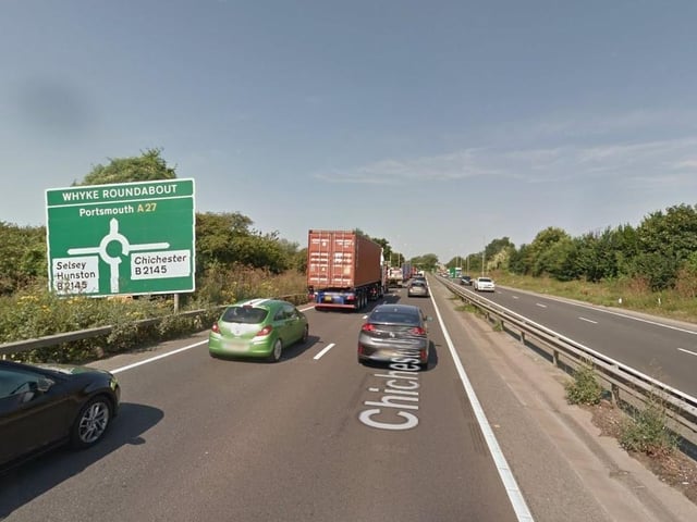 10. The A27 in Chichester - 233 accidents