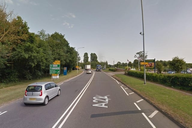 7. The A22 in Wealden district - 251 accidents