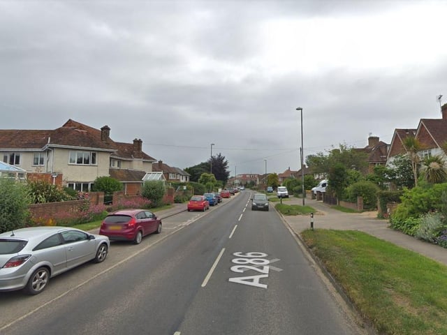 13. The A286 in Chichester - 216 accidents