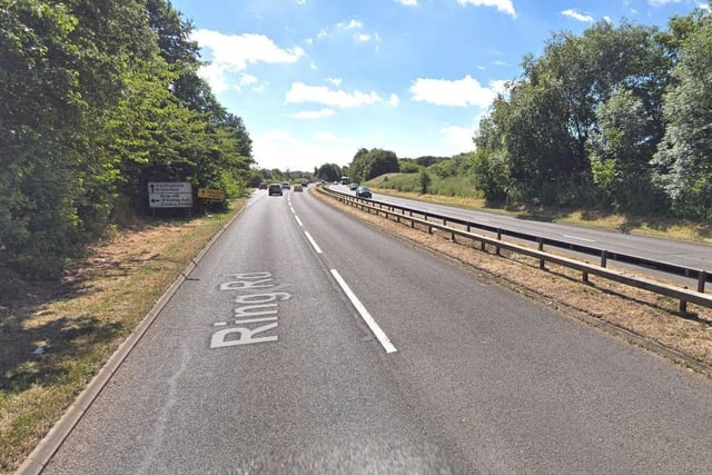 The A5076 in Northampton recorded 109 accidents causing casualties between 2014 and 2018
