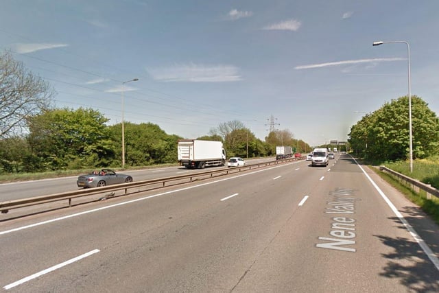 The A45 around Northampton recorded 103 accidents causing casualties between 2014 and 2018