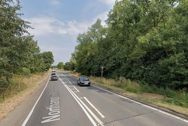 The A508 near Northampton also recorded 174 accidents causing casualties between 2014 and 2018