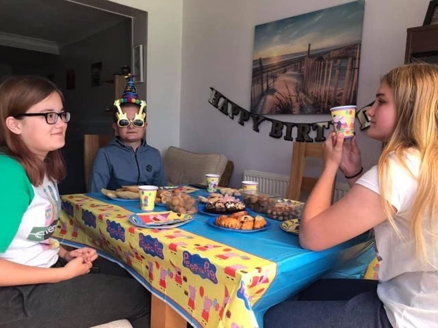 Gemma Finch sent us this photo. She said: "My sons birthday was still a happy occasion! Party lunch for him and his sisters!"