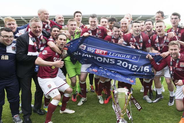 The Cobblers players let all the emotion out after a long, hard and brilliant season!