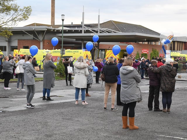 Balloons were released as part of the tribute.