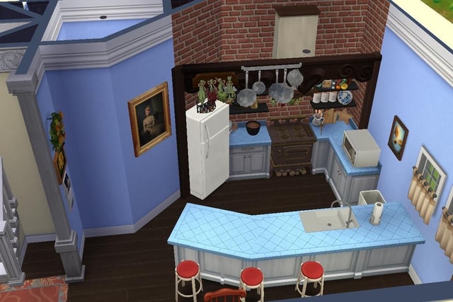 Ollie Armitage-Saunders, 26, from Chichester, recreated iconic TV and film sets on The Sims 4. Pictured is the Spellman's house from TV sitcom Sabrina the Teenage Witch