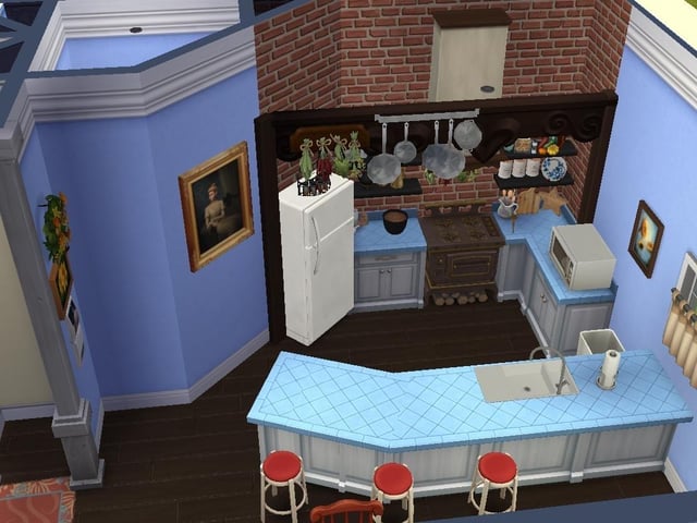 Ollie Armitage-Saunders, 26, from Chichester, recreated iconic TV and film sets on The Sims 4. Pictured is the Spellman's house from TV sitcom Sabrina the Teenage Witch