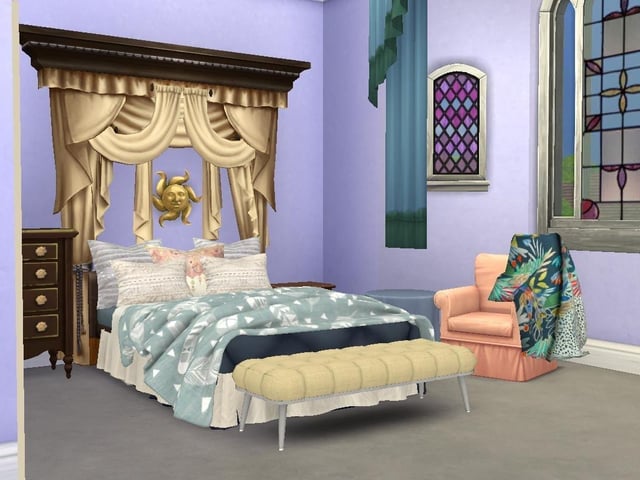 Ollie Armitage-Saunders, 26, from Chichester, recreated iconic TV and film sets on The Sims 4. Pictured is the Spellman's house from TV sitcom Sabrina the Teenage Witch