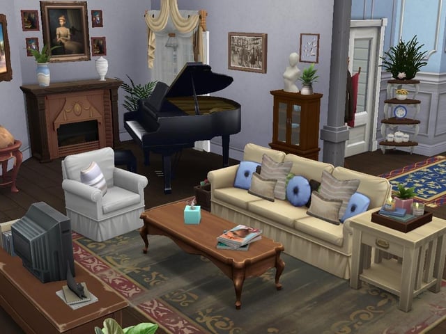 Ollie Armitage-Saunders, 26, from Chichester, recreated iconic TV and film sets on The Sims 4. Pictured is the Spellman's house from TV sitcom Sabrina the Teenage Witch