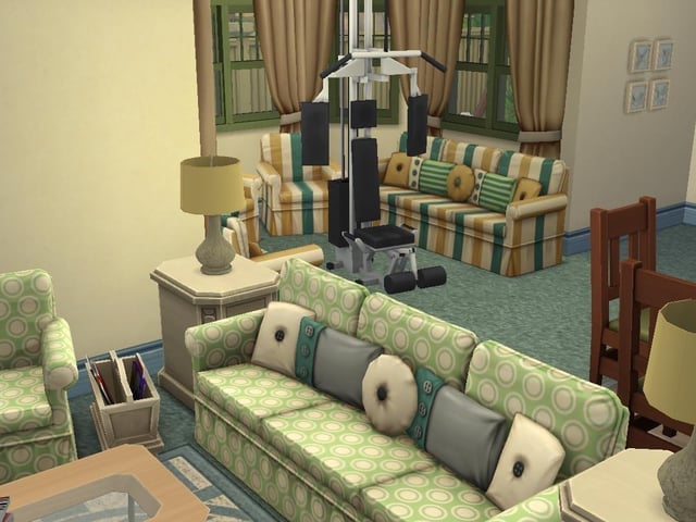 Ollie Armitage-Saunders, 26, from Chichester, recreated iconic TV and film sets on The Sims 4. Pictured is Kath's house from the Australian TV sitcom Kath and Kim