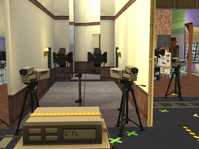 Ollie Armitage-Saunders, 26, from Chichester, recreated iconic TV and film sets on The Sims 4. Pictured is the set of the TV sitcom Friends