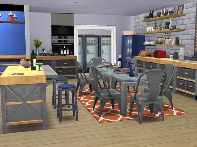 Ollie Armitage-Saunders, 26, from Chichester, recreated iconic TV and film sets on The Sims 4. Pictured is Eddy's house from BBC sitcom Absolutely Fabulous