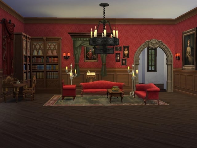 Ollie Armitage-Saunders, 26, from Chichester, recreated iconic TV and film sets on The Sims 4. Pictured is the house from The Addams Family
