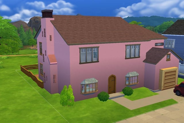 Ollie Armitage-Saunders, 26, from Chichester, recreated iconic TV and film sets on The Sims 4. Pictured is 742 Evergreen Terrace from The Simpsons