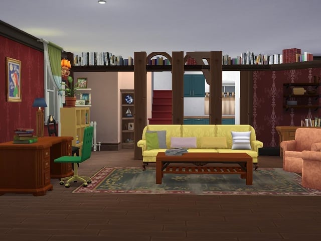 Ollie Armitage-Saunders, 26, from Chichester, recreated iconic TV and film sets on The Sims 4. Pictured is the Vicarage from the Vicar of Dibley