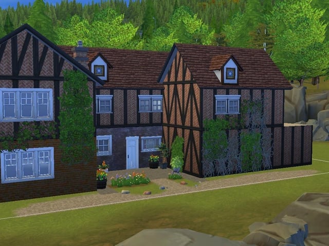 Ollie Armitage-Saunders, 26, from Chichester, recreated iconic TV and film sets on The Sims 4. Pictured is the Vicarage from the Vicar of Dibley