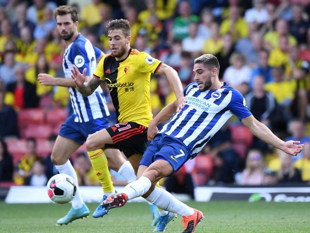 A well taken left foot strike capped a fine afternoon on the opening day of the season at Watford. Impressive assist from Lewis Dunk too, who brought the ball out from the back nicely and played a defence splitting pass.