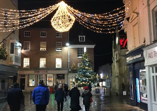 Christmas tree in Chichester city centre SUS-190612-121824001