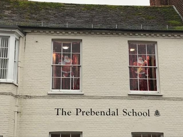 The Prebendal School's Christmas window