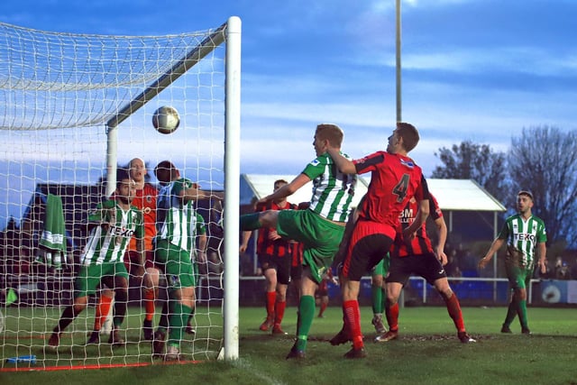 A crazy game saw Kettering draw 4-4 with Blyth Spartans. The very talented Callum Roberts had put the visitors 4-2 up before a grandstand finish was set up by this Luke Graham goal. Keeper Mark Foden could only watch as the ball flew into the back of the net.
