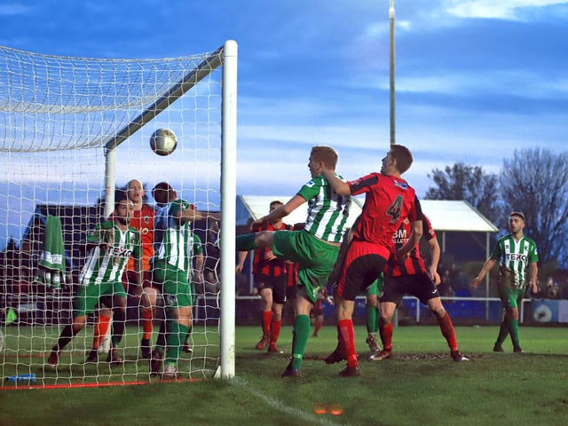 A crazy game saw Kettering draw 4-4 with Blyth Spartans. The very talented Callum Roberts had put the visitors 4-2 up before a grandstand finish was set up by this Luke Graham goal. Keeper Mark Foden could only watch as the ball flew into the back of the net.