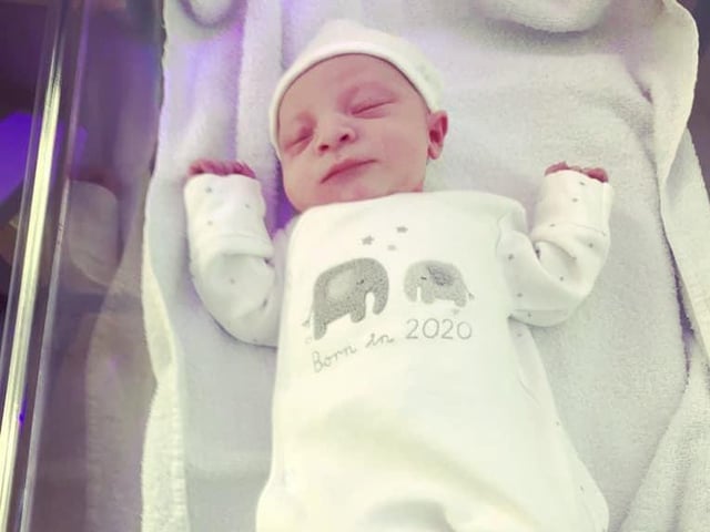 Born April 10 at NGH, weighing 7lbs 4oz.