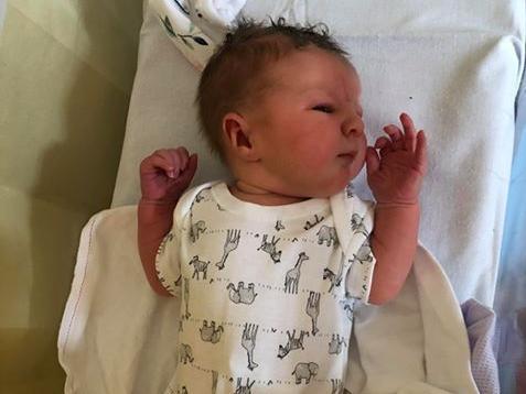 Born April 24 at 5.04pm at NGH, weighing 8lbs 5oz.