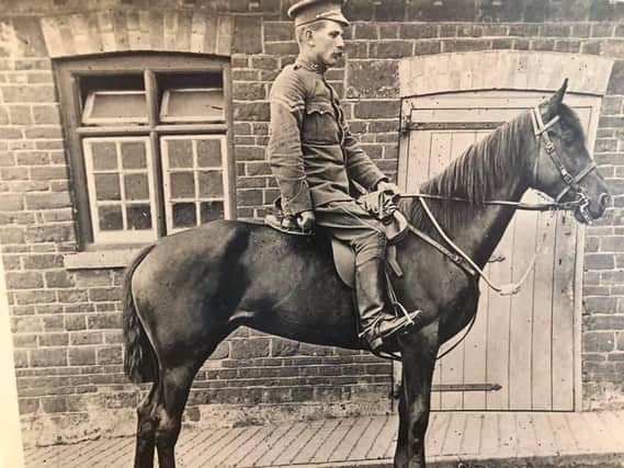 Year 8 pupil, Jack Sheppard's great grandfather, Jack Sheppard, who was in the army in WWI, but didn't see much action as he became very ill with influenza while in France. He thankfully made it home safely (photo Winchester House School)