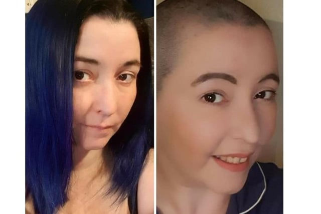 Joanna Marie sent in before and after pictures of her quarantine hair