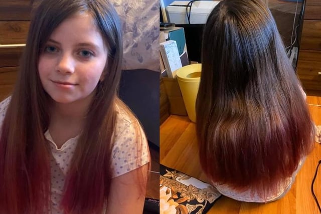 Nine-year-old Sienna now has colour in her hair, thanks to mum Lucy Bethune