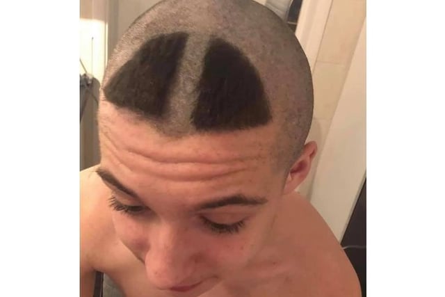 Jamie Golding, 15, now has this design shaved into his hair