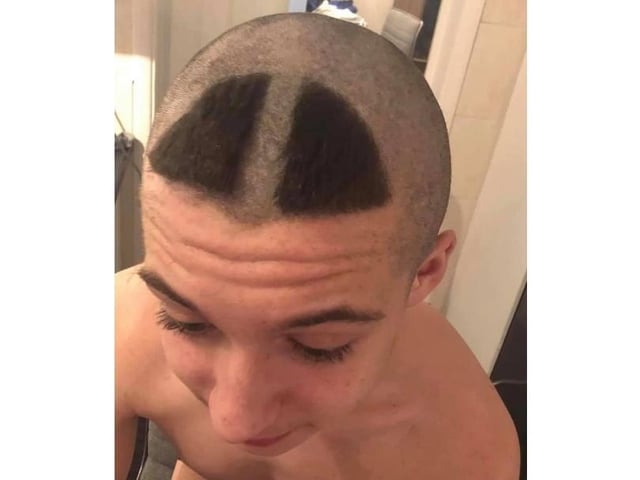 Jamie Golding, 15, now has this design shaved into his hair