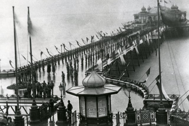 The opening of Hastings Pier in 1872. Picture courtesy of Steve Peak