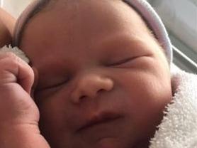 Born in Kettering on April 28, weighing 7lb 13oz.