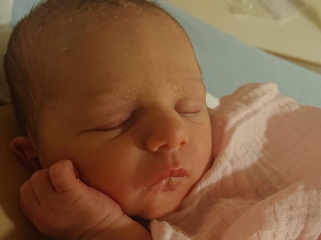 Born on April 4 at NGH weighing 6lb 9oz, Amora is still patiently waiting to meet her friends and family.