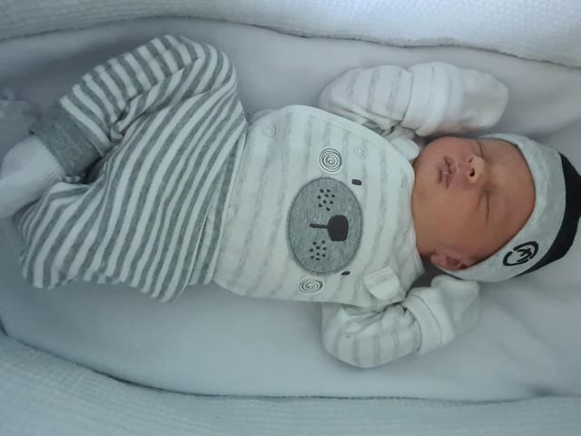 Born at KGH on April 4 weighing 7lb 3oz.