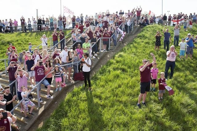 Hundreds of supporters turned out at Sixfields to set the team on their way
