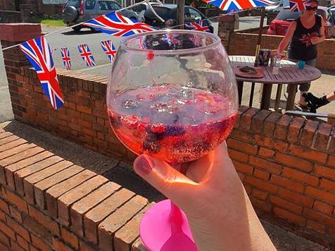 Raising a toast in Eastbourne on VE Day
