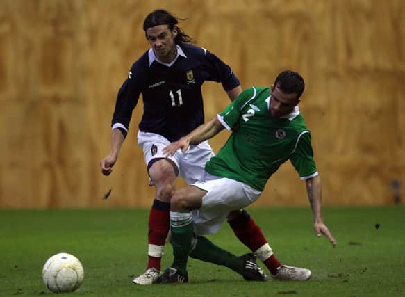 George Boyd playing for Scotland B, but did he play for the full Scotland team during his Posh playing days?