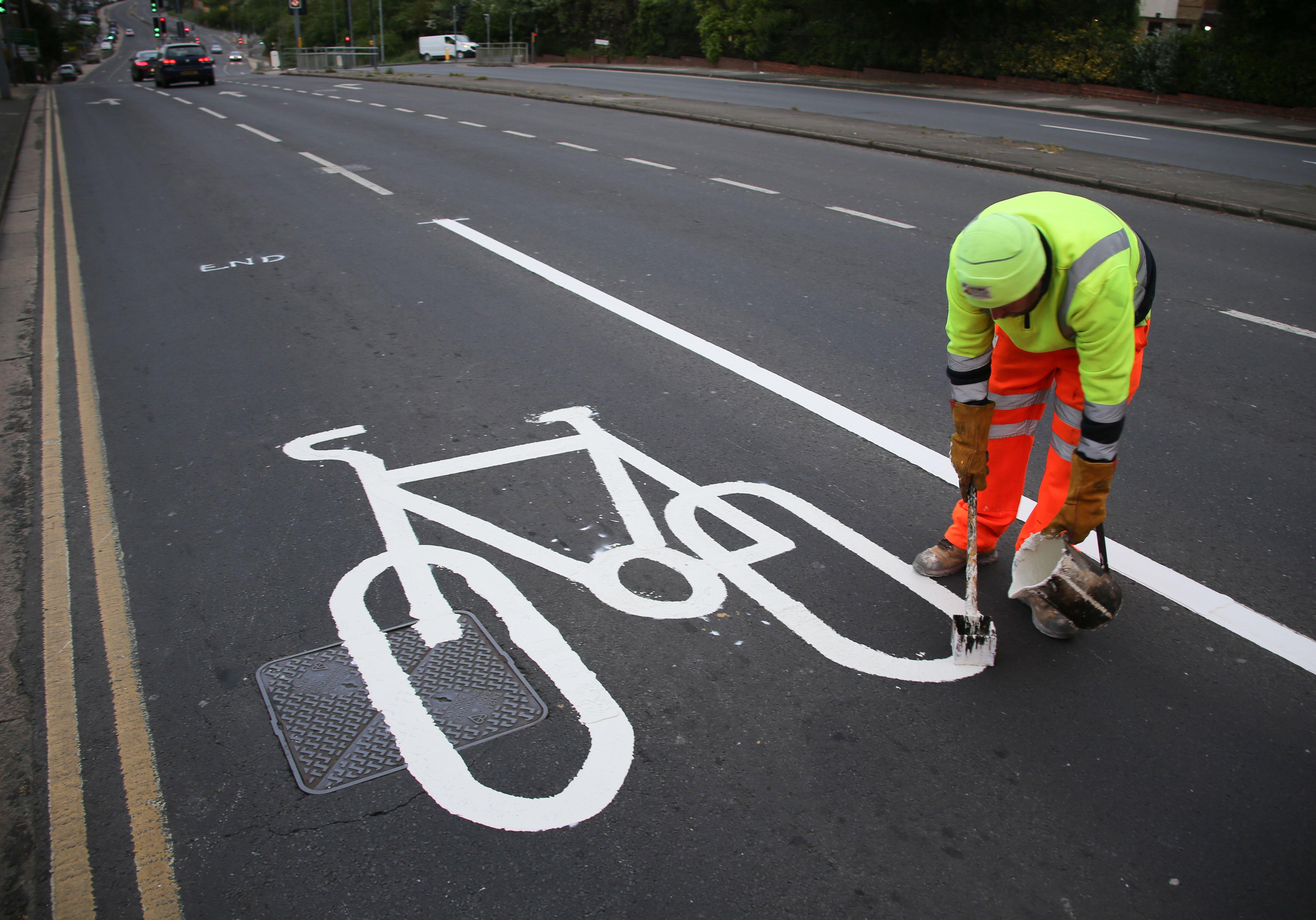 Old Shoreham Road in Hove has been turned into a cycle-friendly dual carriageway, with one lane on each side temporarily turned into a cycle lane for 1.7 miles in both directions to reflect the changes in travel during the lockdown