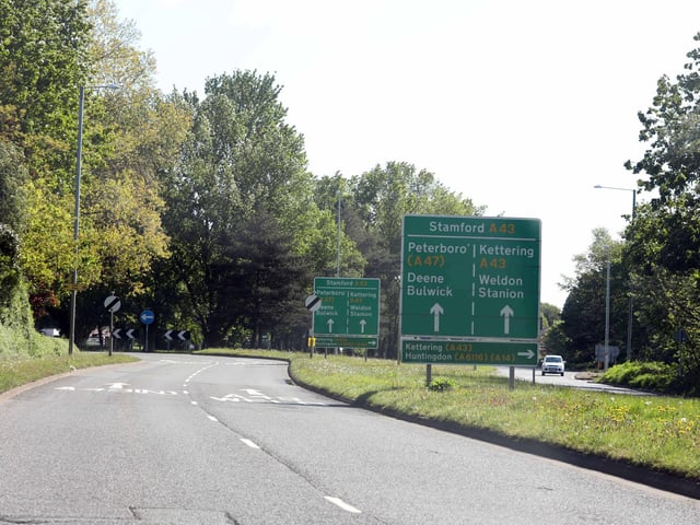 The A14 through Kettering takes sixth place with 62 accidents, the A5028 in East Northants is seventh with 60, followed by the A4300 in Kettering with 58 and the A5128 in Wellingborough with 54. This picture, the A427 through Corby, is ninth with 53 collisions in five years.