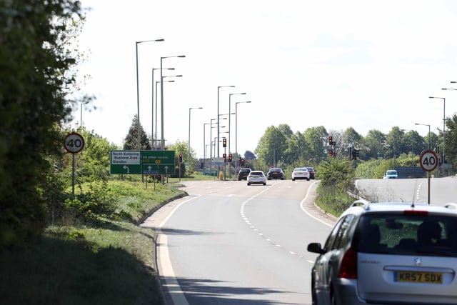 The second worst road in the county is the A43 through Kettering. There has been 78 collisions causing casualties between 2014 and 2018. The road runs from Corby to Kettering and on to Northampton.