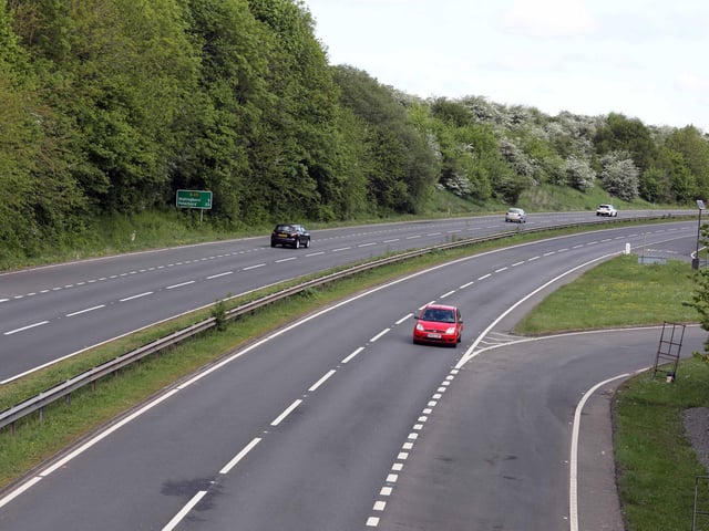In fourth is the A45 in Wellingborough. There were 68 crashes that caused casualties in five years on this stretch of road.