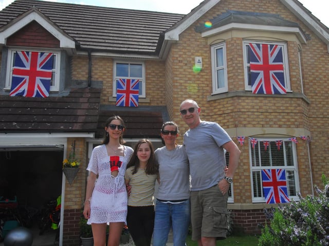 The Chappell family of Sheldrake Road, Sleaford enjoying their VE Day street party with dad having just left the RAF after 33 years as a bandsman at Cranwell.