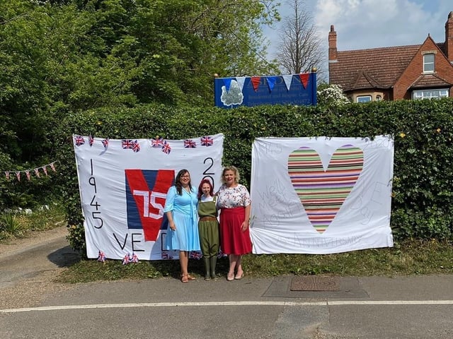 Ashdene Care Home in Sleaford had banners outside to mark VE Day.